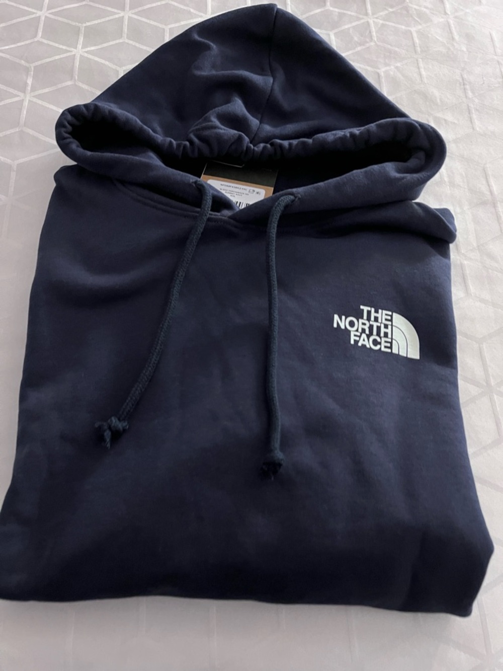 NWT The North Face Women’s EVO Throwback Navy Pullover Hoodie with White Logo